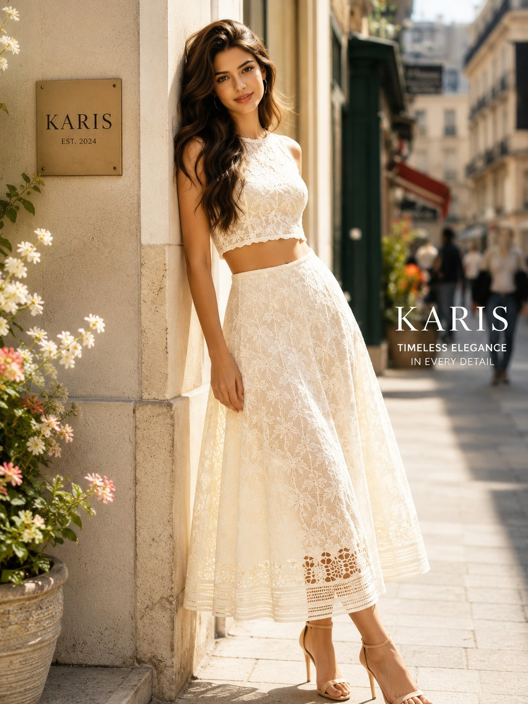 Ivory Lace Co-Ord Set