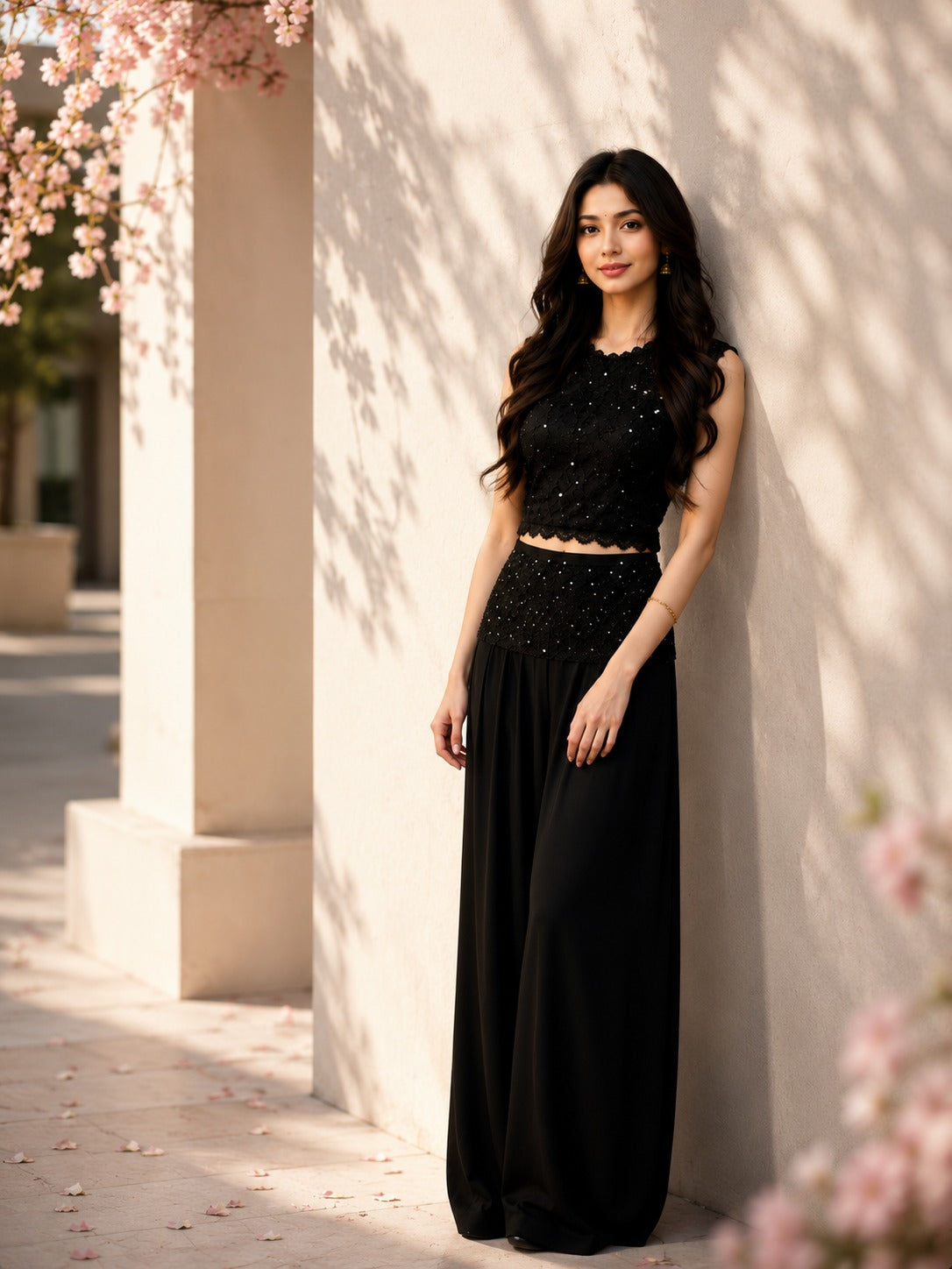 Midnight Petal Co-Ord Set