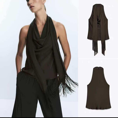 Midnight Drape Top
