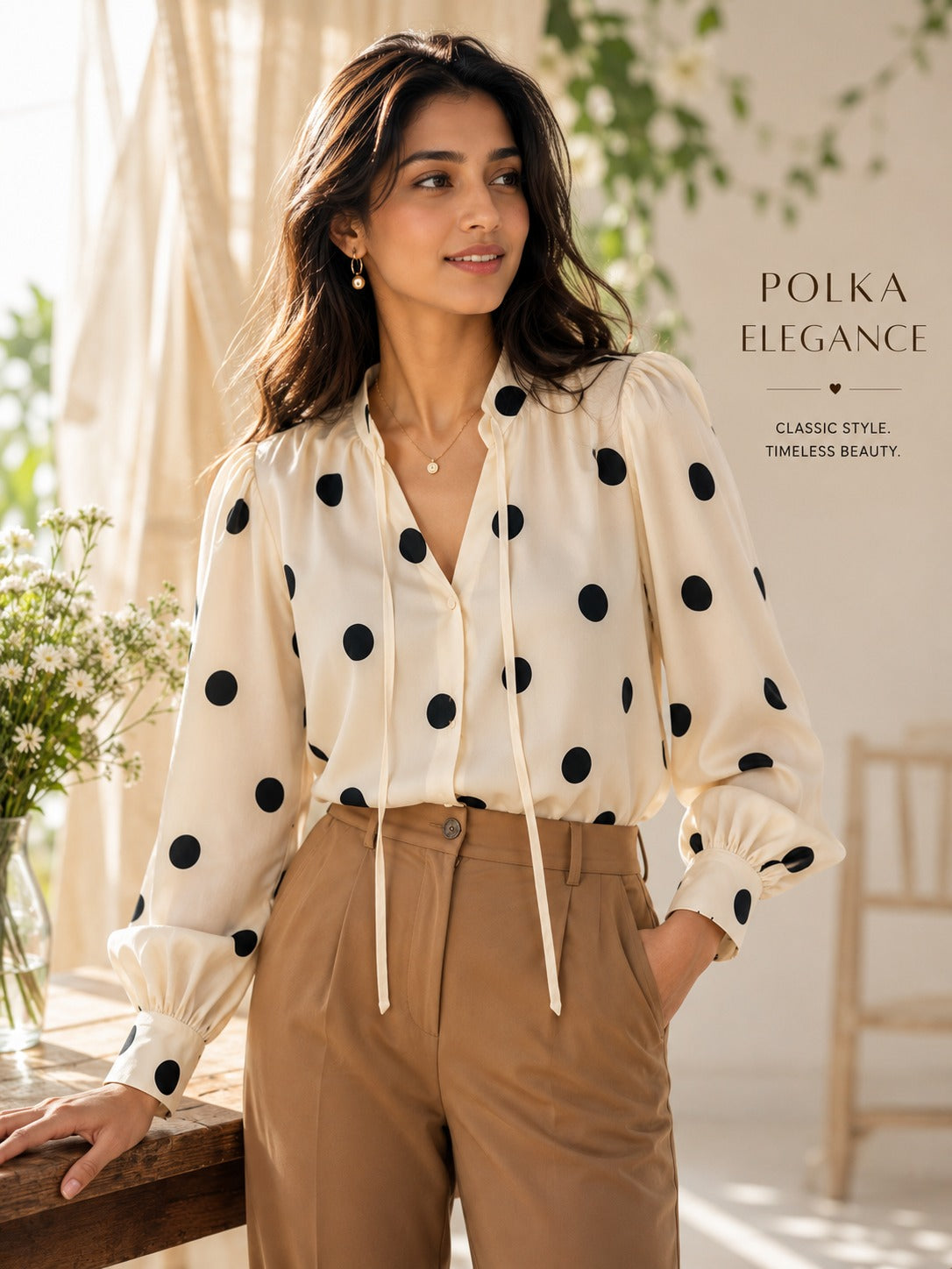 Mocha Polka Shirt